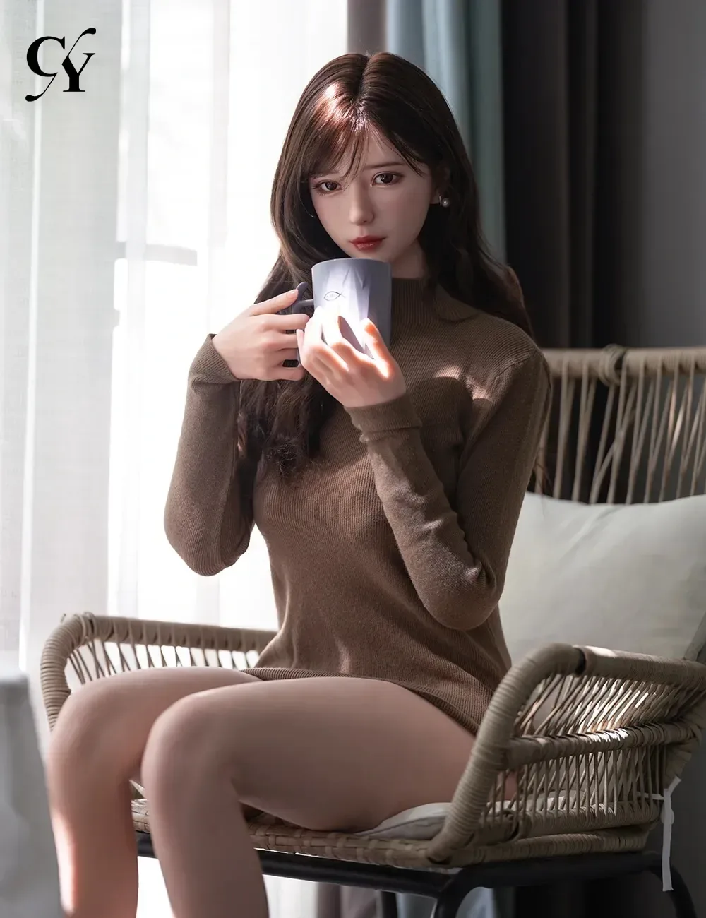TOP-CY | Una - 168cm (5ft6) F-Cup Asian-Style Realistic Silicone Sex Doll(In Stock EU)
