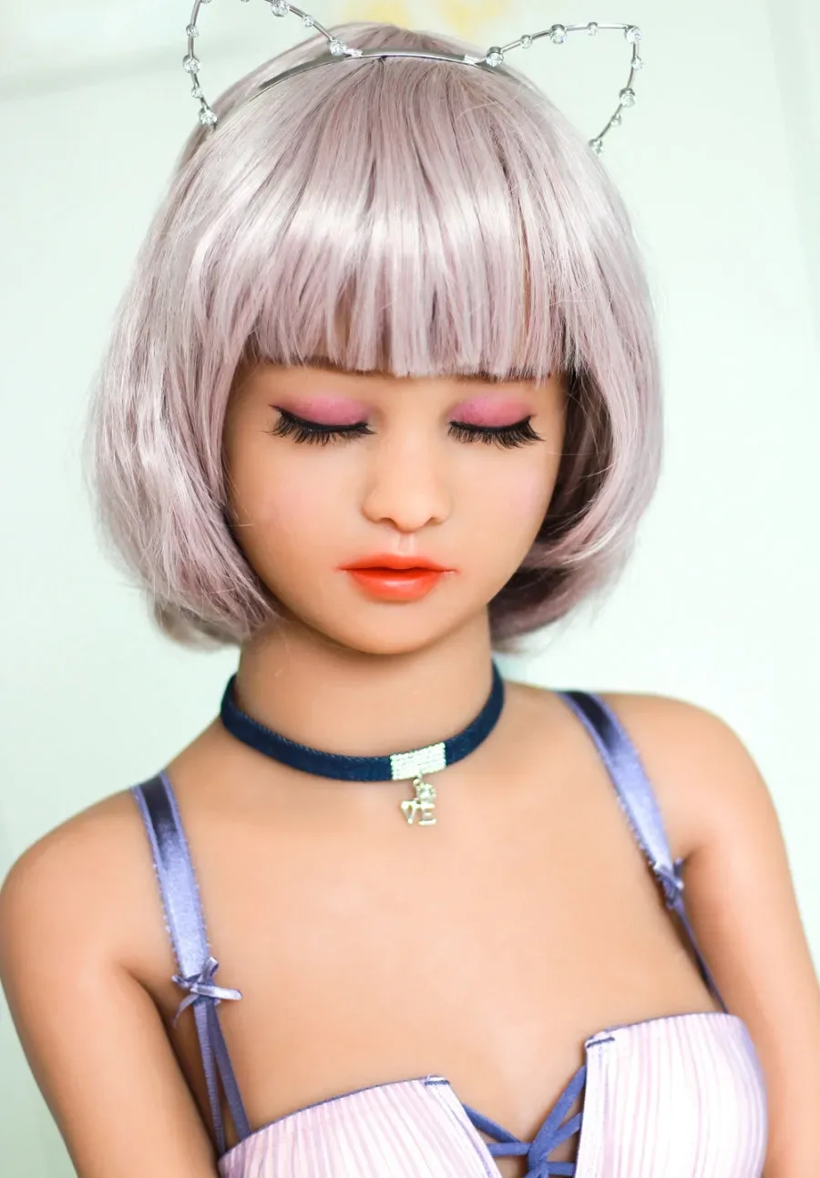 SY | Odina - 4ft7(140cm)  Realistic TPE Mini Sex Doll With White Hair view 2